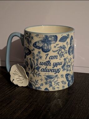 Butterfly Sentiment Mug With Saying I am with you always